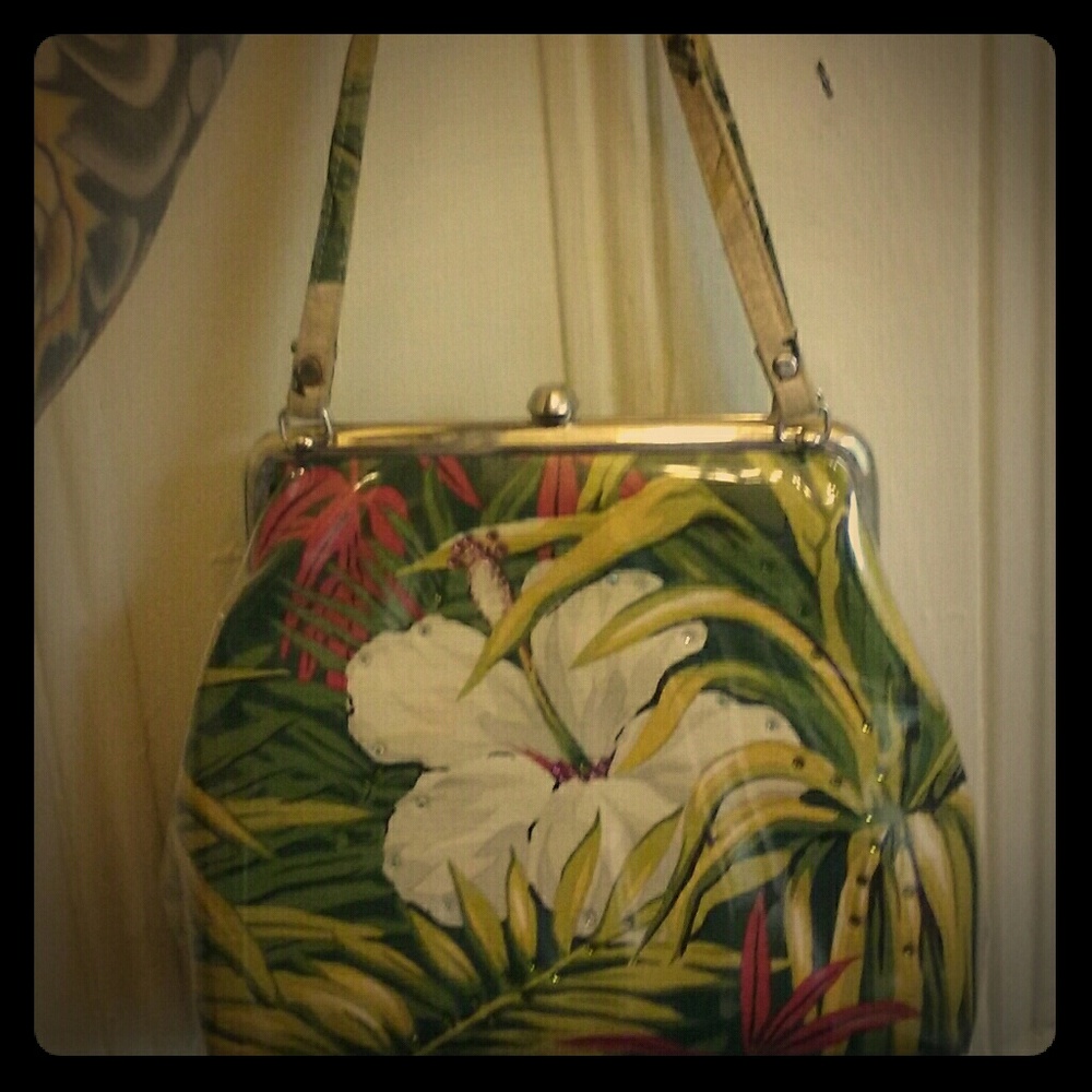 M. Andonia Los Angeles Tiki Floral Purse